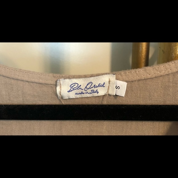 ITALIAN LINEN DRESS FROM MILAN. TAUPE COLOR & IN EUC! ACTUALLY BOUGHT IN MILAN!! - Picture 3 of 8